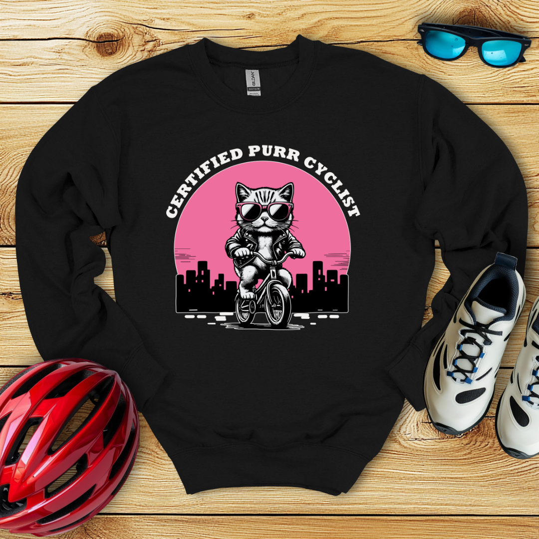 Certified Purr Cyclist Sweatshirt