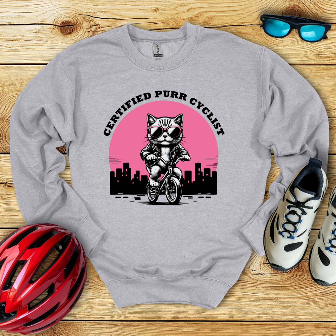 Certified Purr Cyclist Sweatshirt
