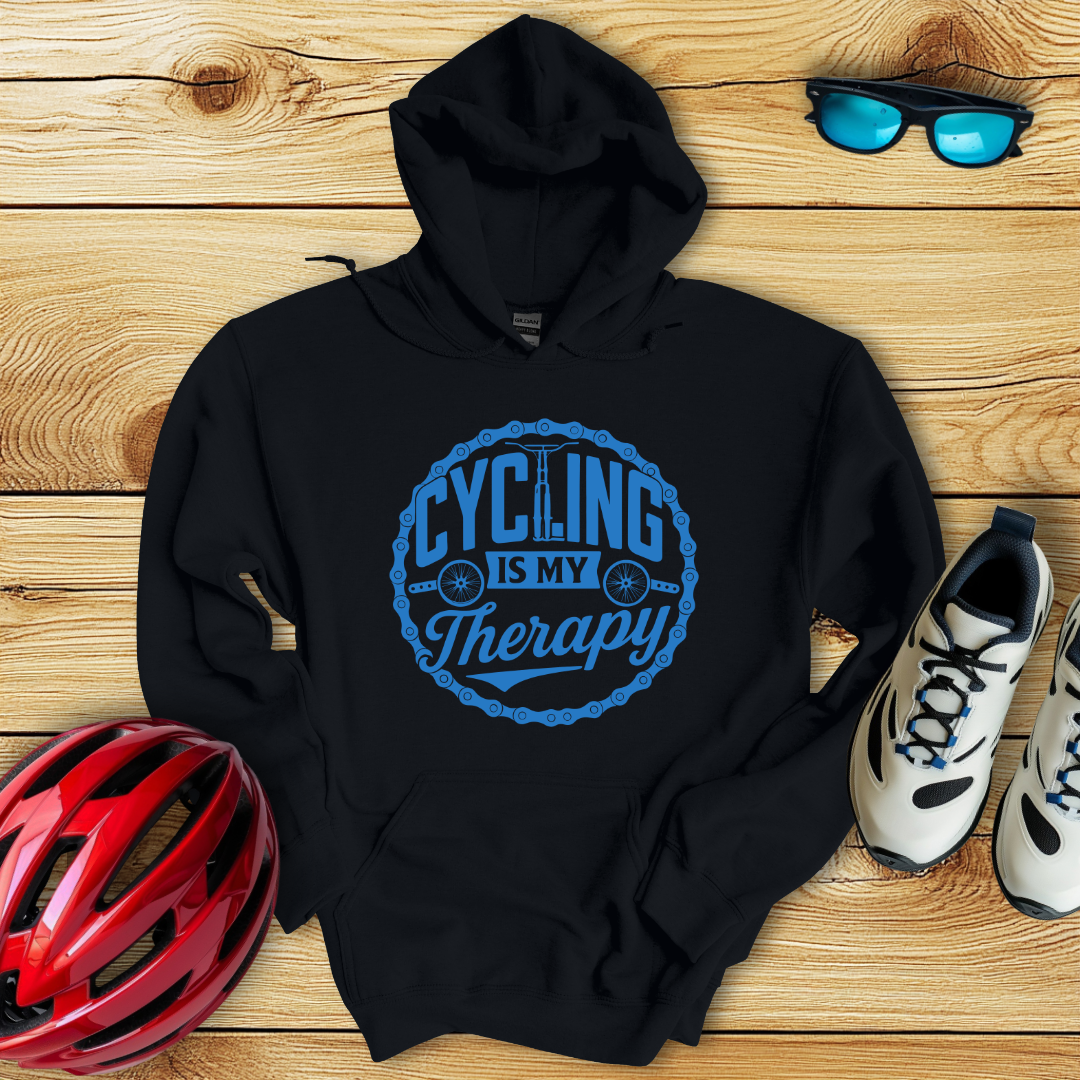 Cycling Is My Therapy Hoodie