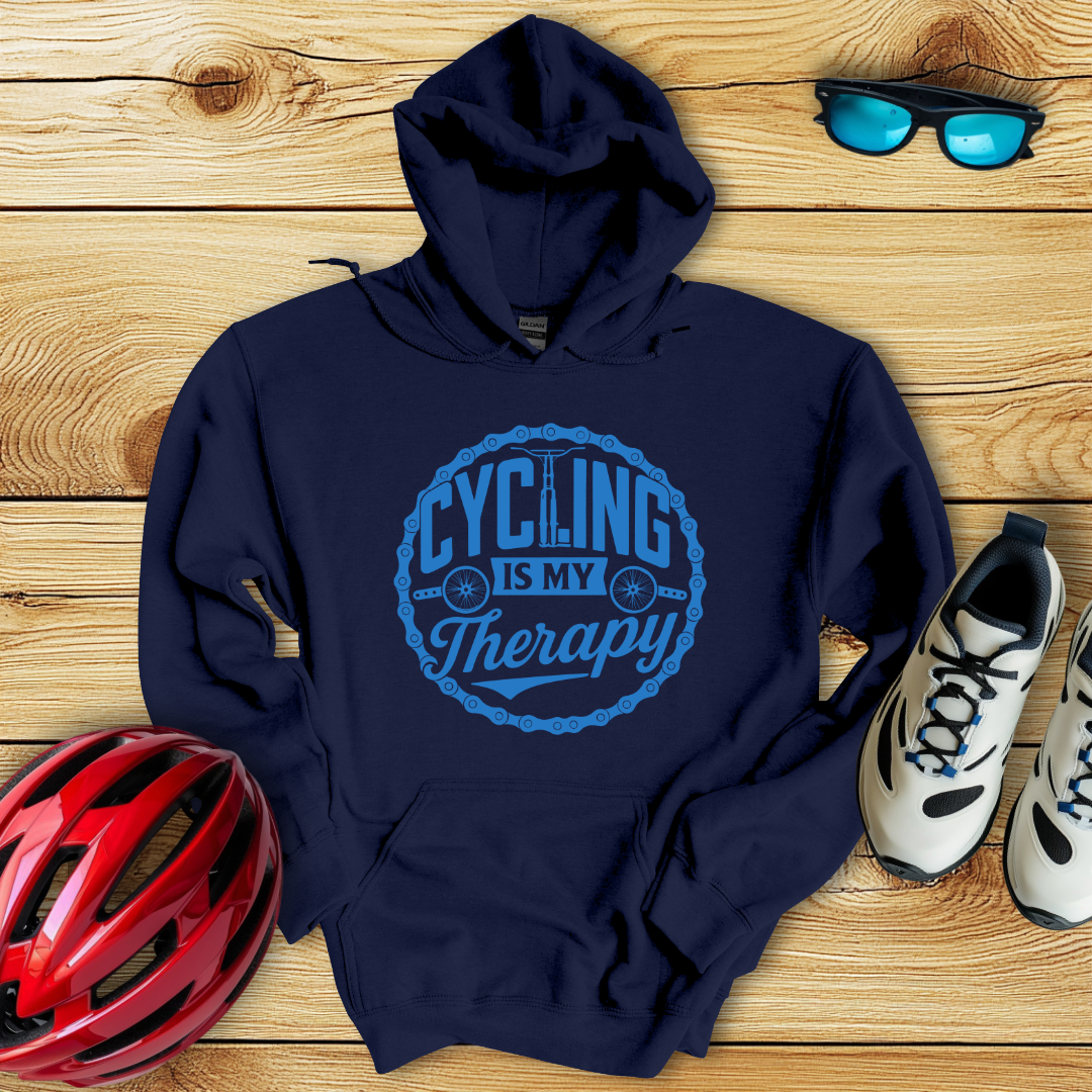 Cycling Is My Therapy Hoodie