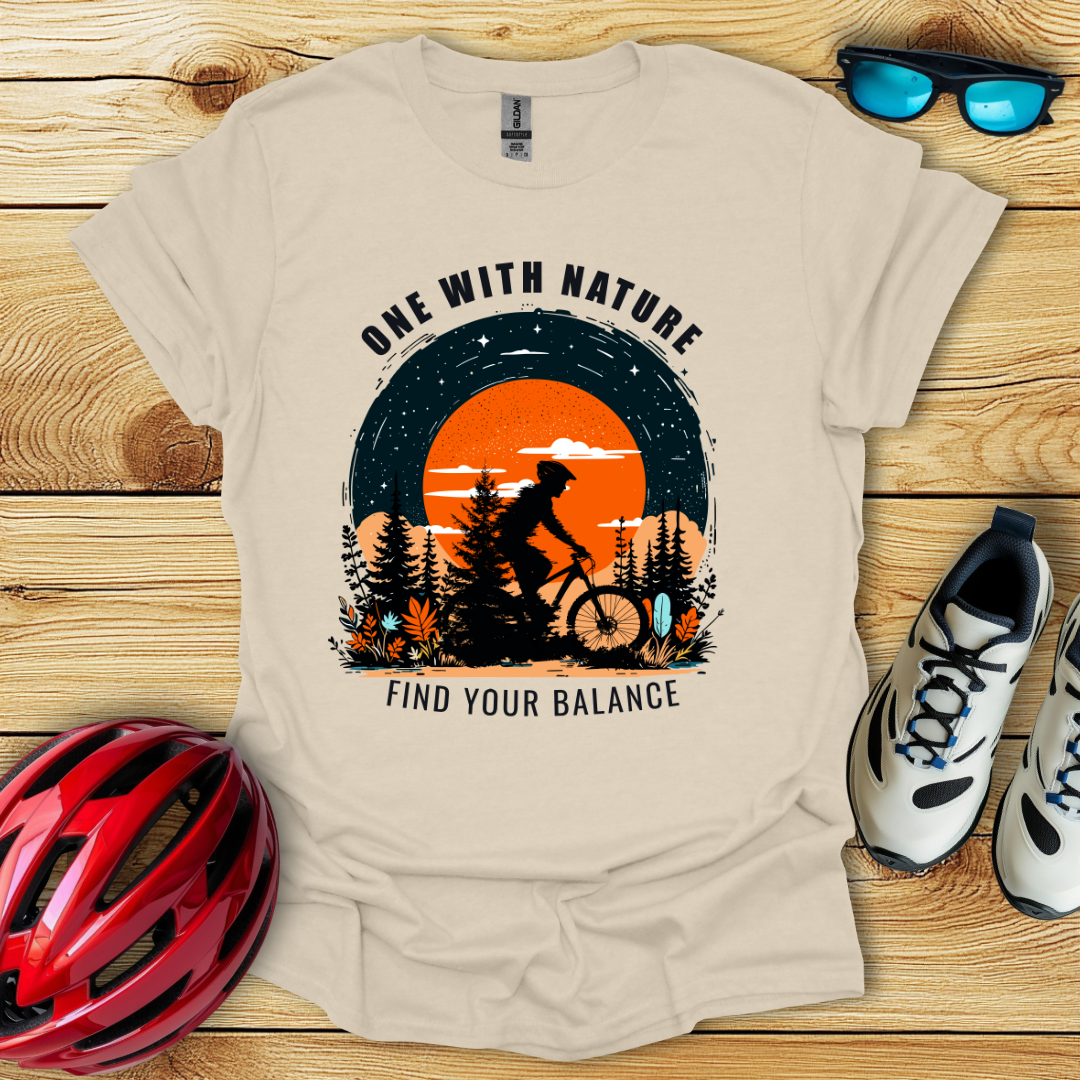 One With Nature Find Your Balance Scuro T-Shirt