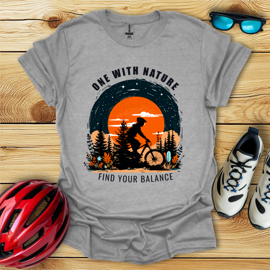 One With Nature Find Your Balance Scuro T-Shirt