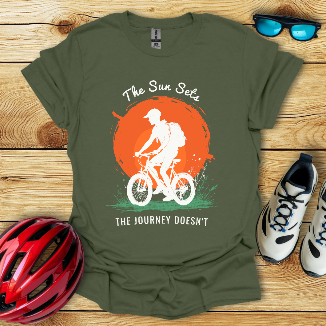 The Sun Sets The Journey Doesn't T-Shirt