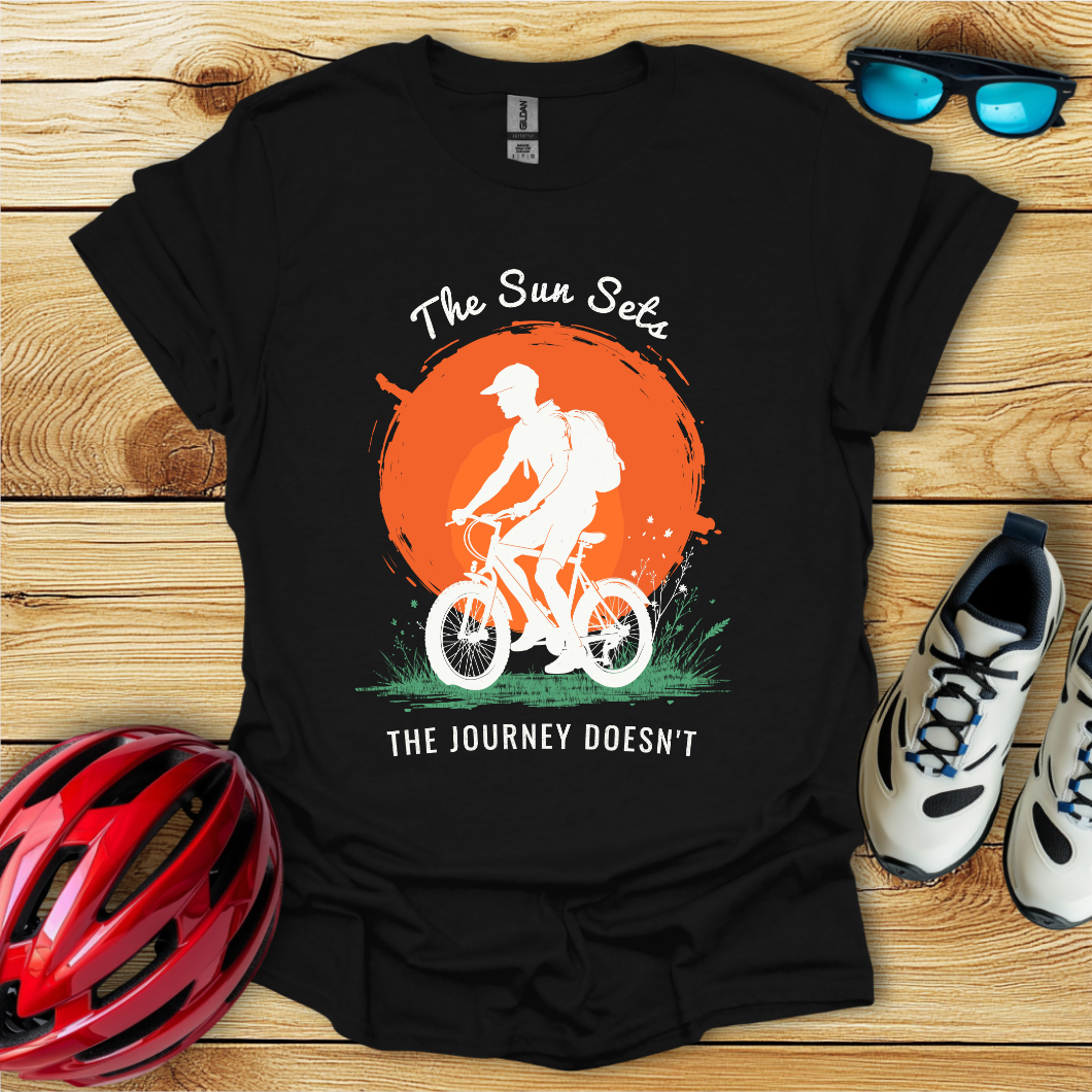 The Sun Sets The Journey Doesn't T-Shirt