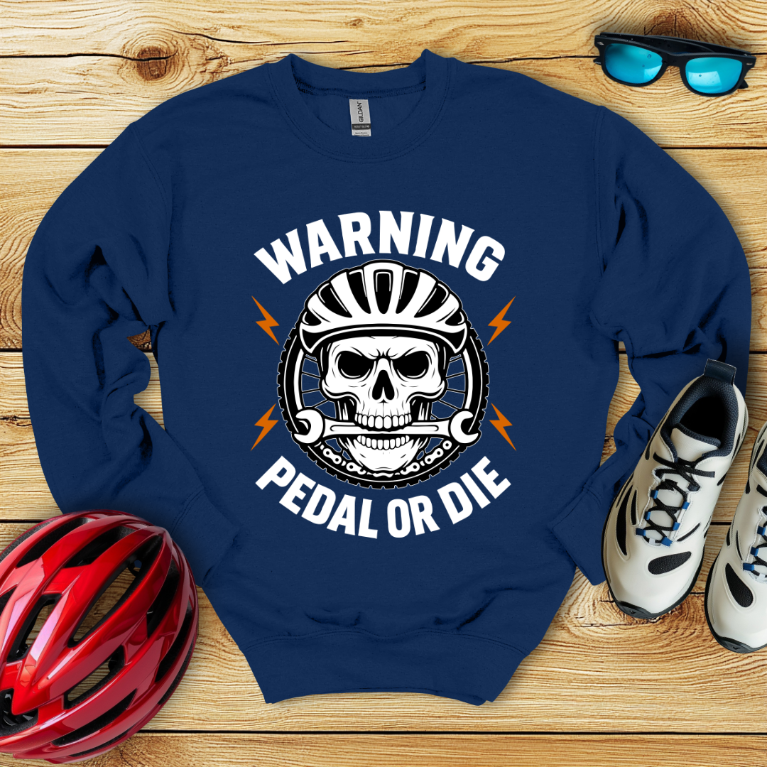 Warning Pedal Or Die Felpa