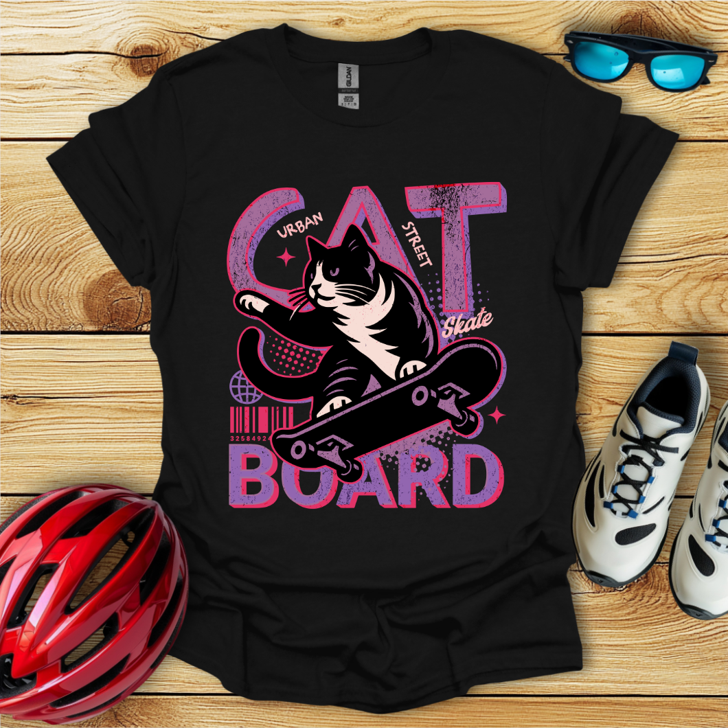 Cat Board Viola T-Shirt