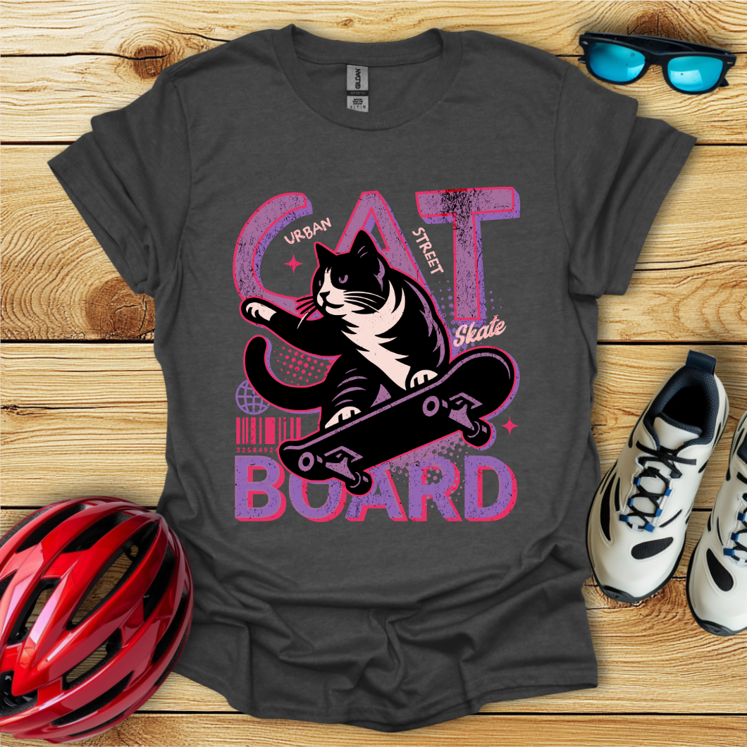 Cat Board Viola T-Shirt