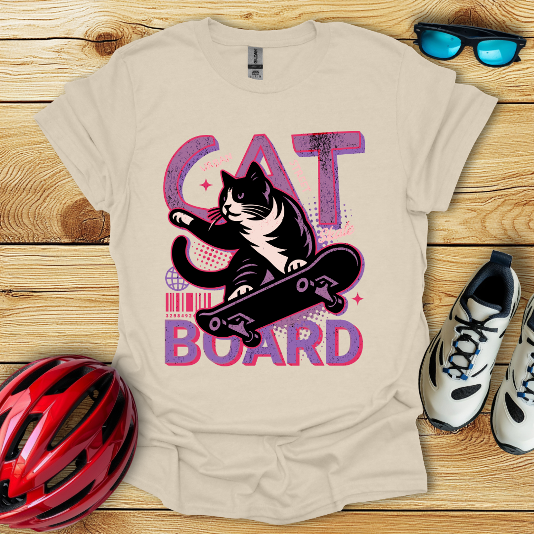 Cat Board Viola T-Shirt