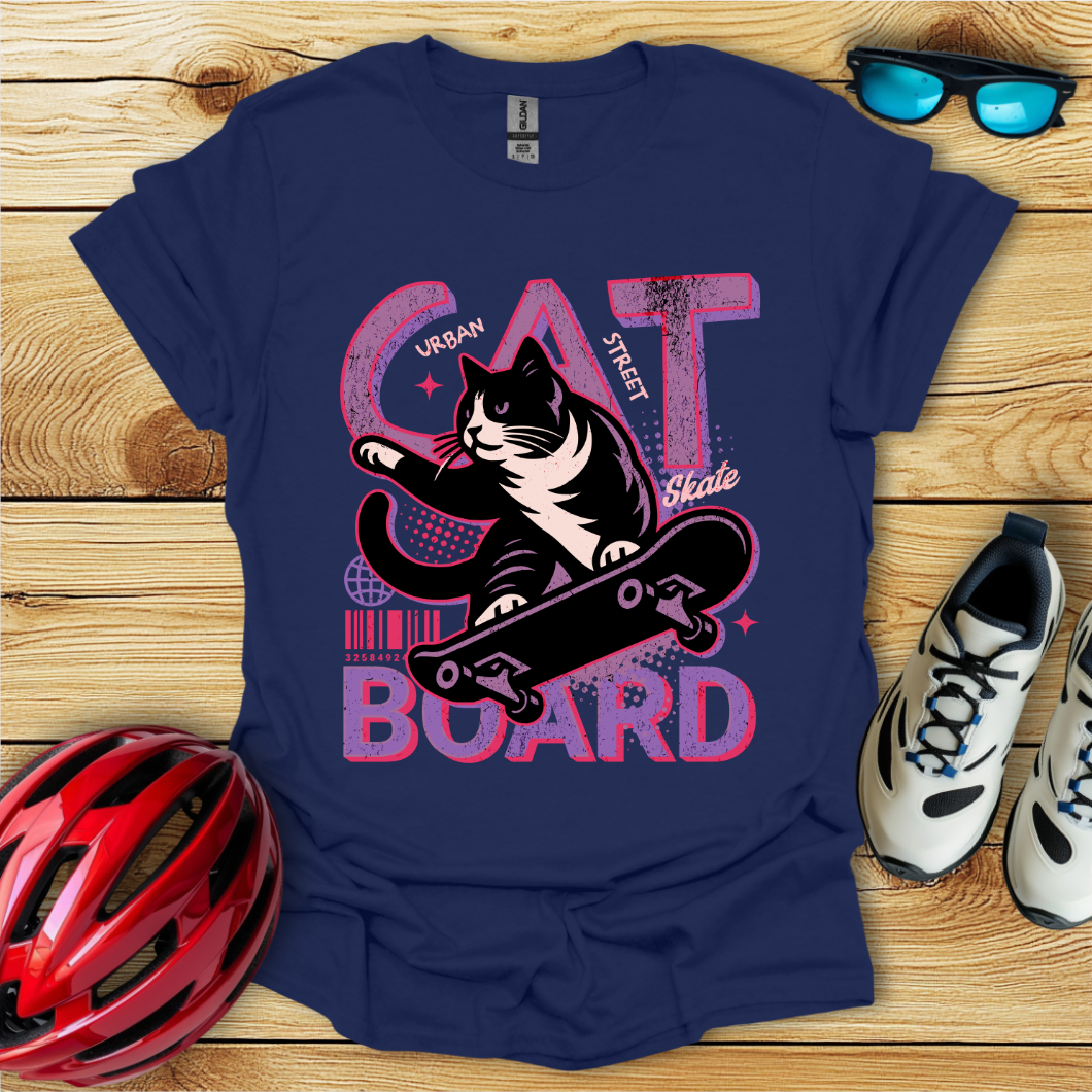 Cat Board Viola T-Shirt