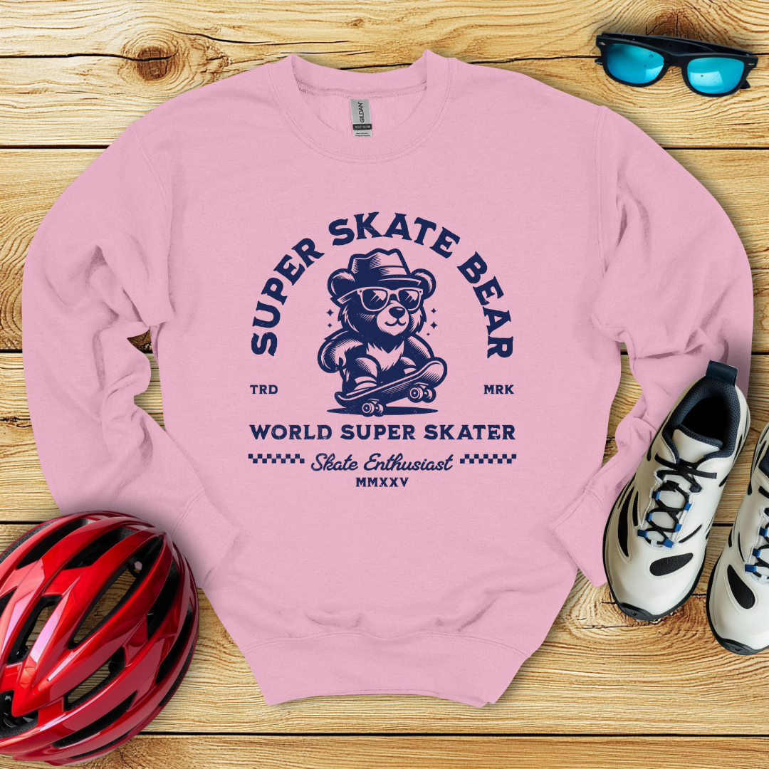 Super Skate Bear Felpa