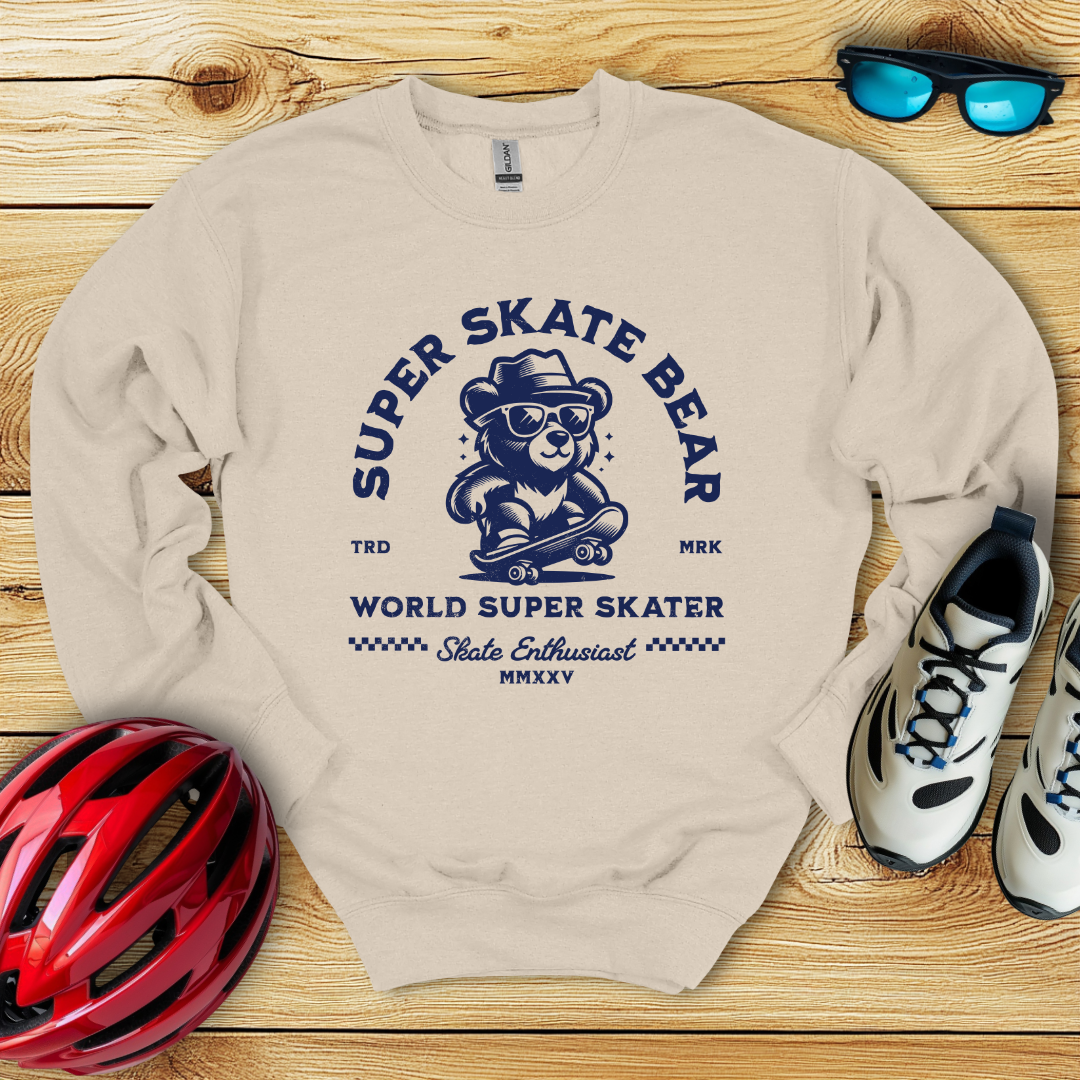 Super Skate Bear Felpa