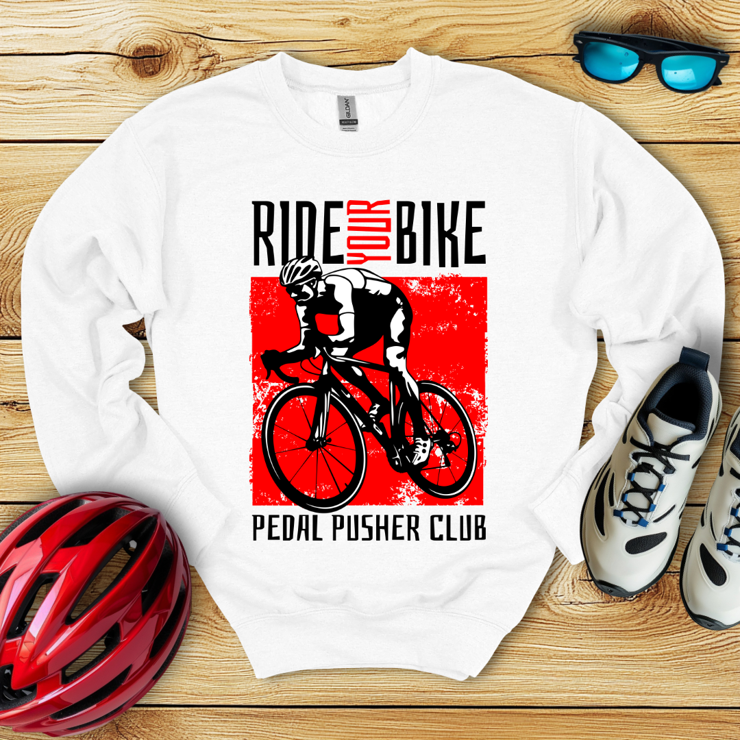 Ride Your Bike Rosso Felpa
