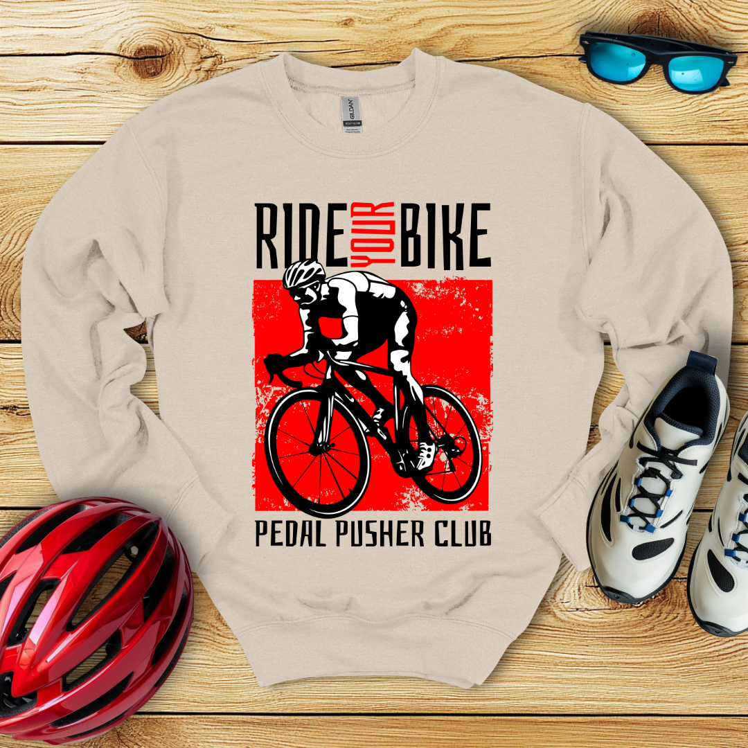 Ride Your Bike Rosso Felpa