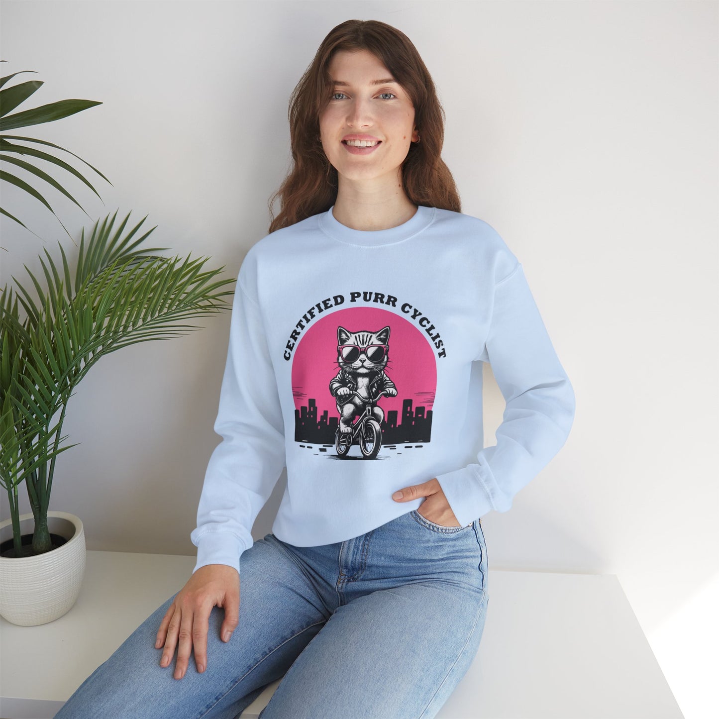 Certified Purr Cyclist Felpa
