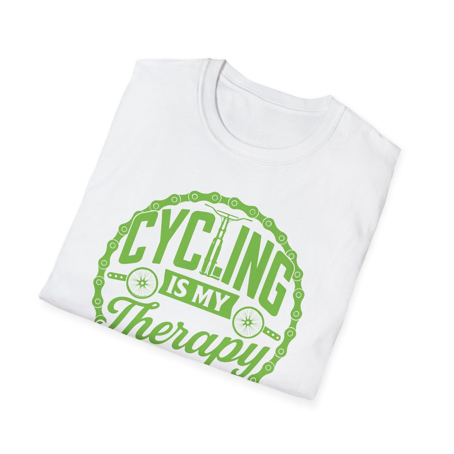 Cycling Is My Therapy Verde T-Shirt