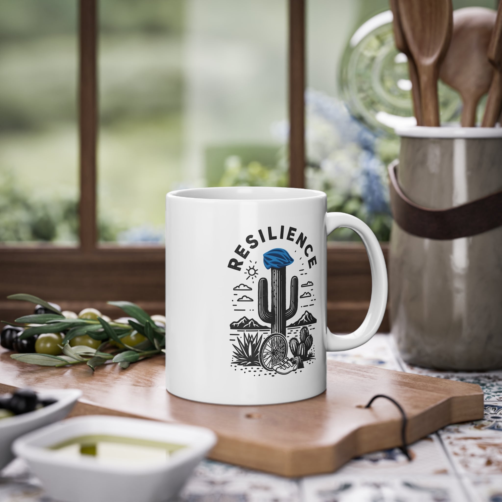 Resilience Cactus White Mug