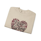 I Love Cycling Heart Sweatshirt