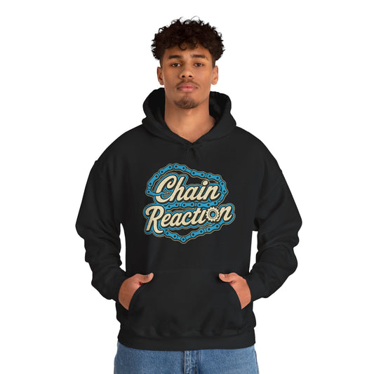 Chain Reaction Blu Felpa Con Cappuccio