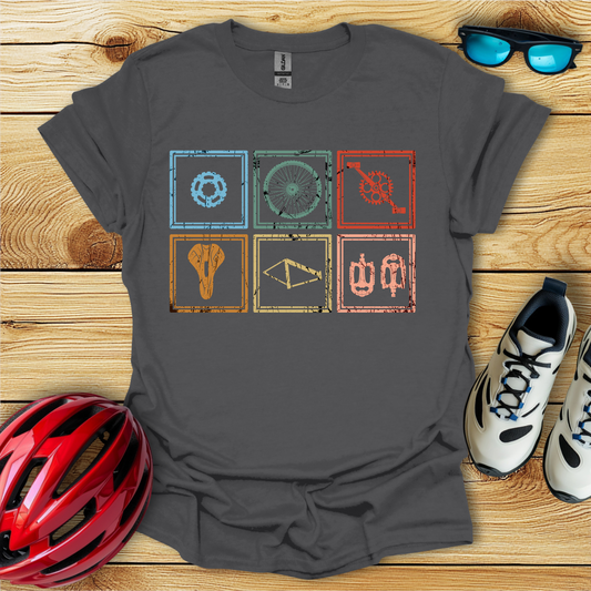 Bicycle Squares_Vintage T-Shirt