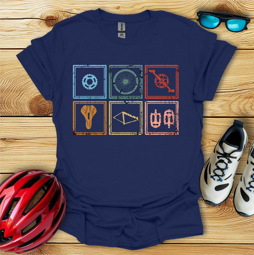 Bicycle Squares_Vintage T-Shirt