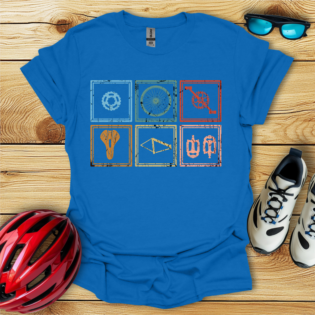 Bicycle Squares_Vintage T-Shirt