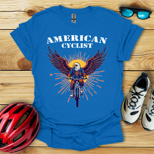 American Cyclist Eagle_Sunset T-Shirt