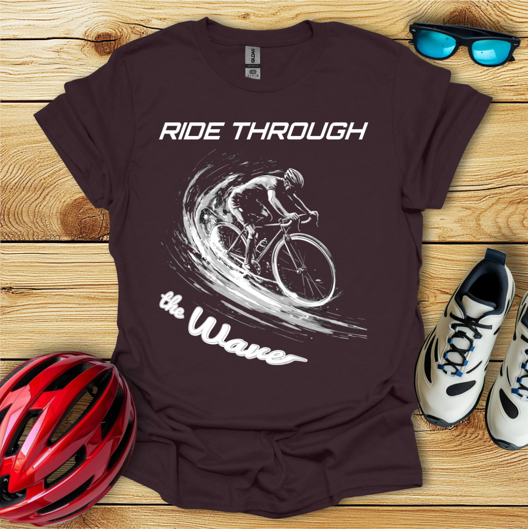 Ride Through The Wave_Black and White T-Shirt