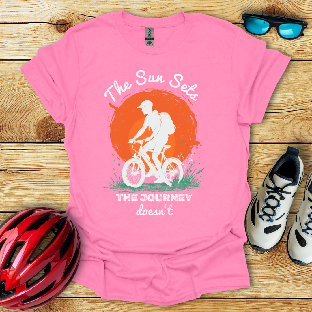 The Sun Sets The Journey Does't T-Shirt