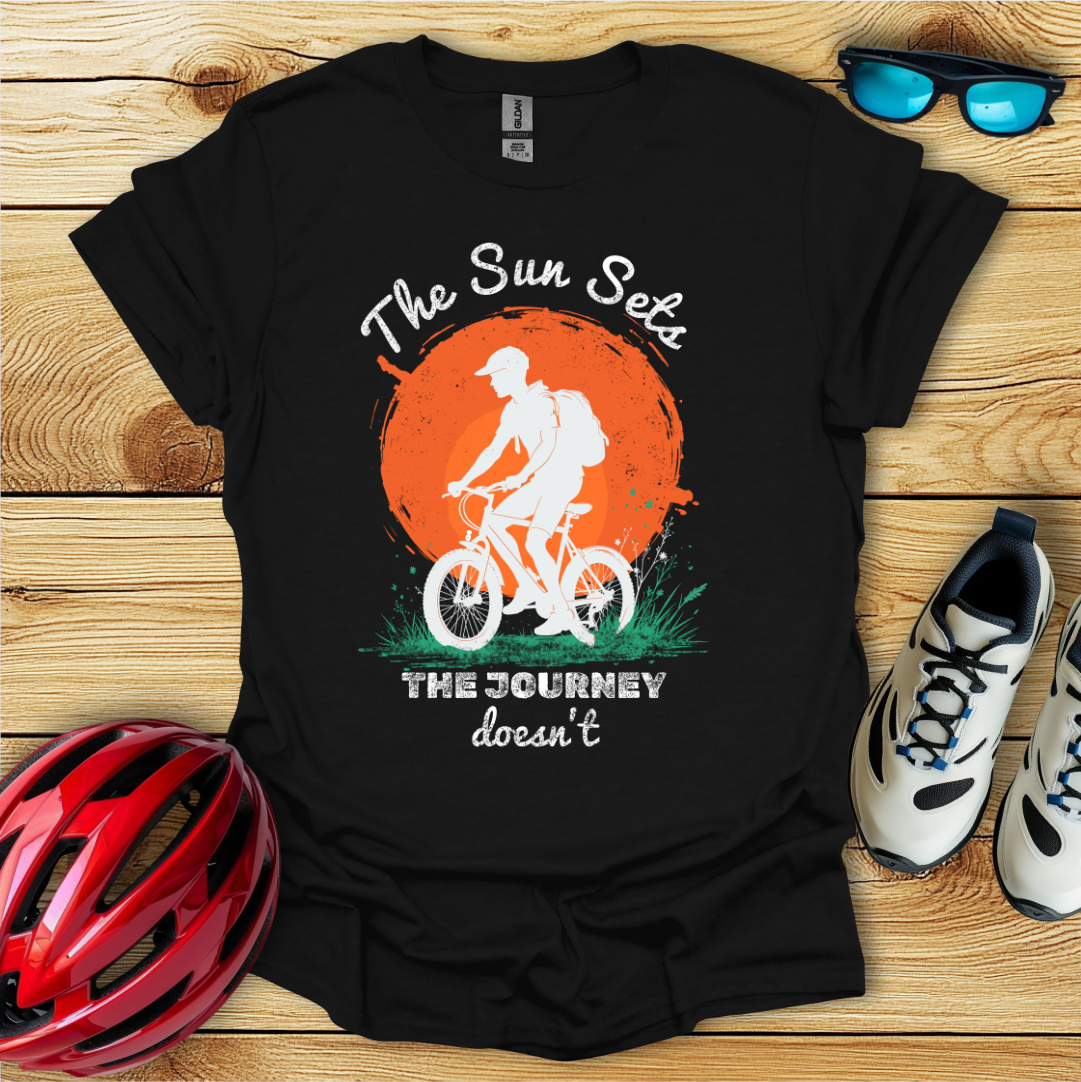 The Sun Sets The Journey Does't T-Shirt