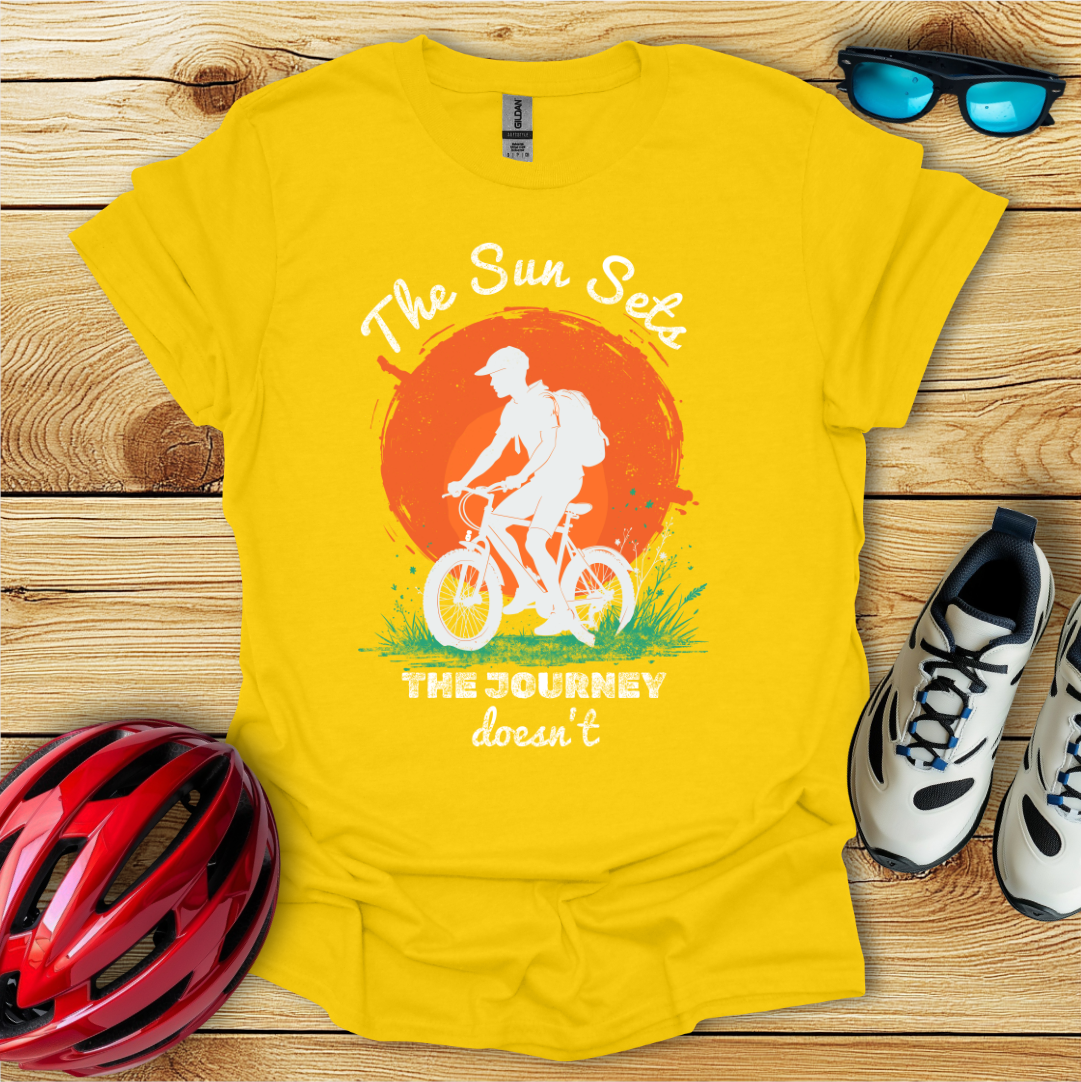 The Sun Sets The Journey Does't T-Shirt