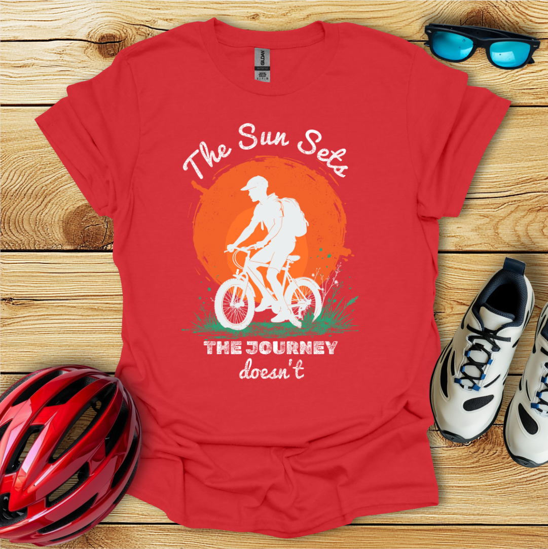 The Sun Sets The Journey Does't T-Shirt