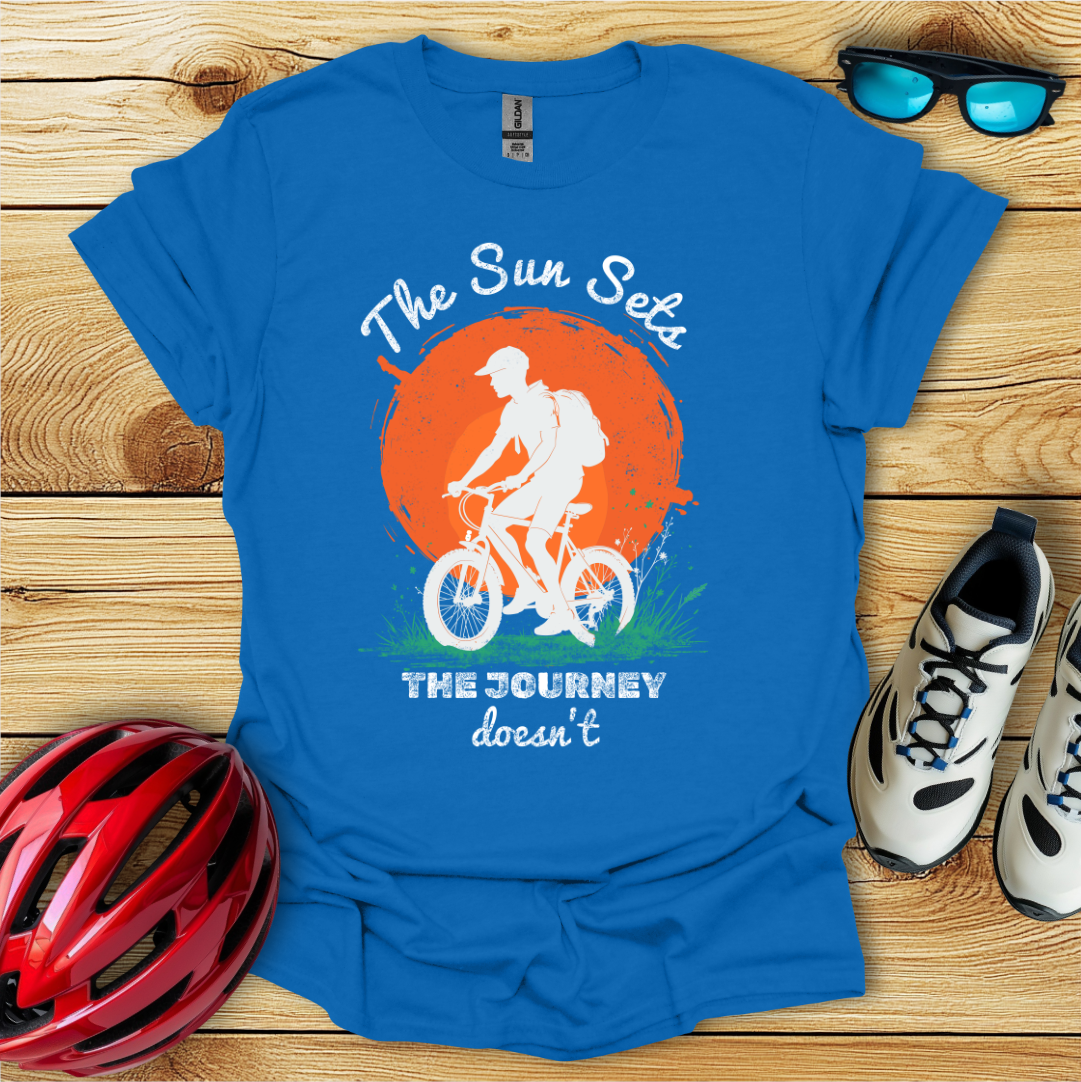 The Sun Sets The Journey Does't T-Shirt