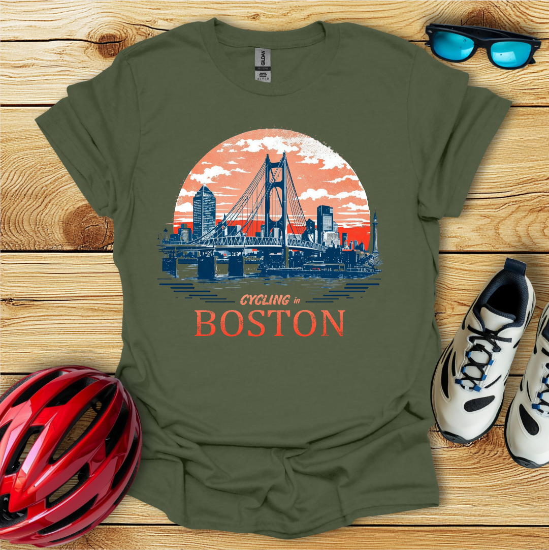 Cycling In Boston T-Shirt