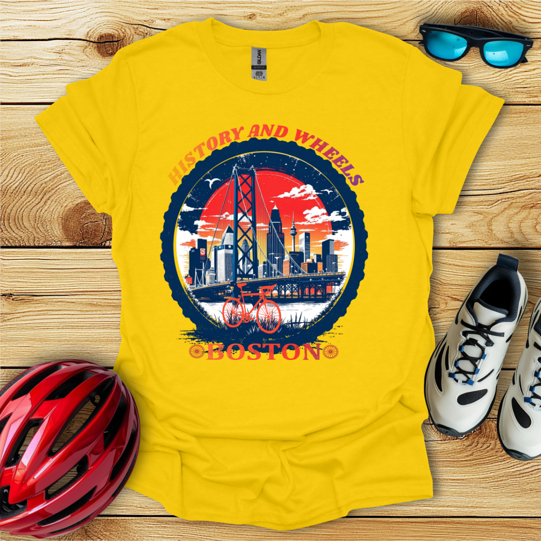 History And Wheels Boston T-Shirt