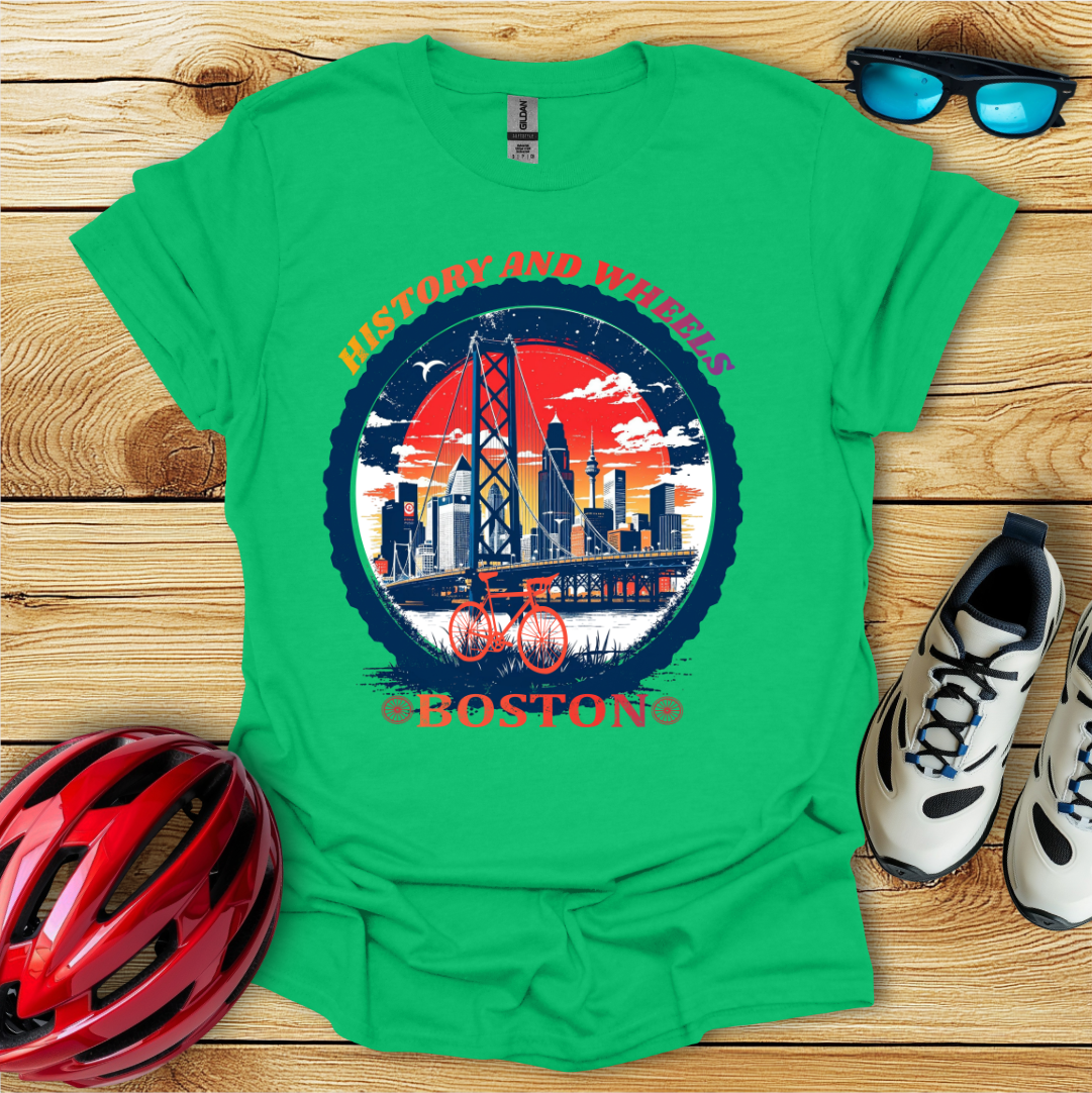 History And Wheels Boston T-Shirt