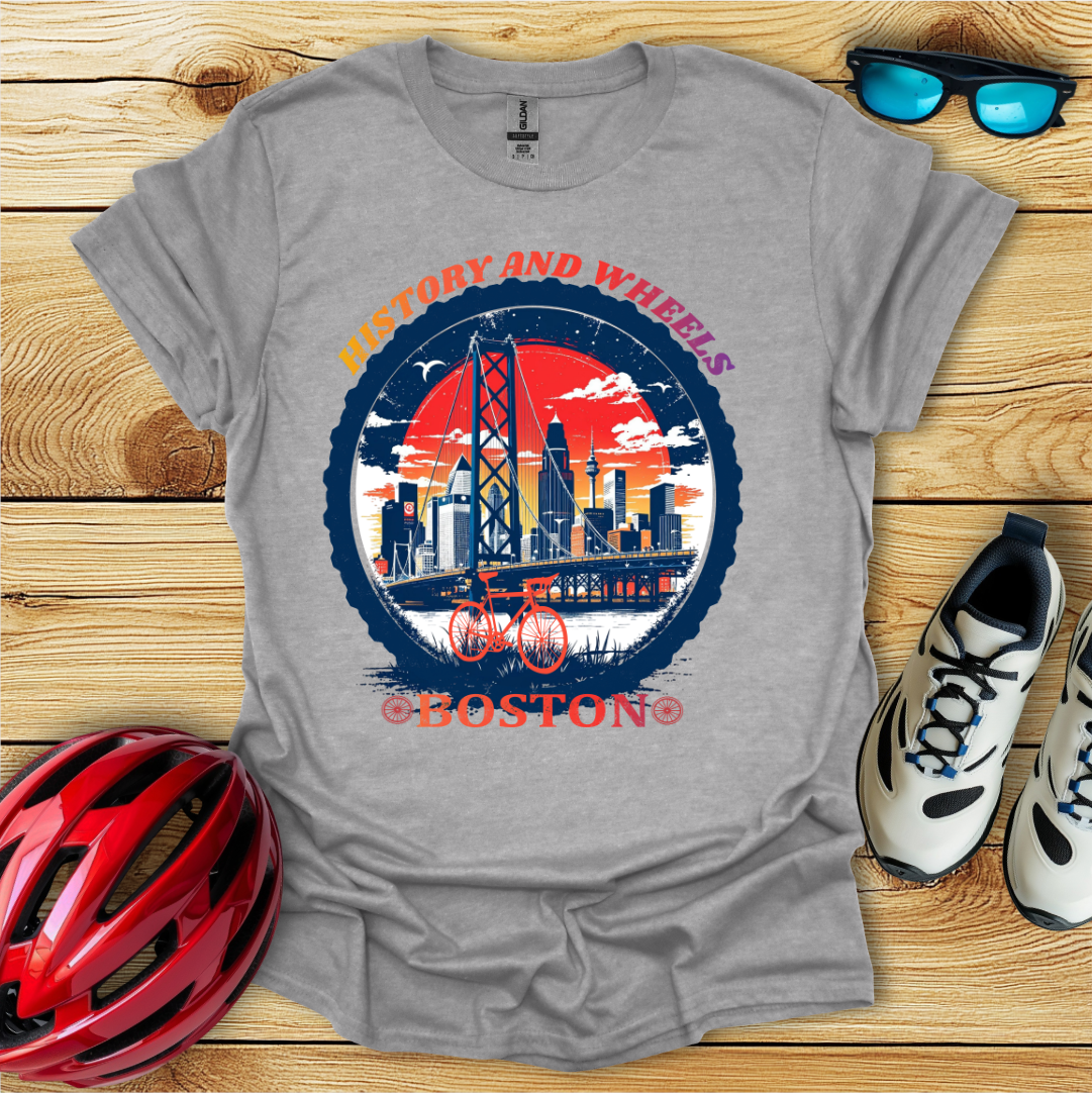 History And Wheels Boston T-Shirt