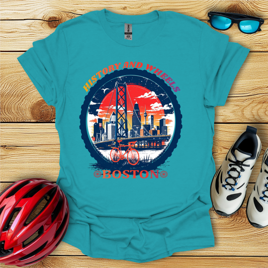 History And Wheels Boston T-Shirt