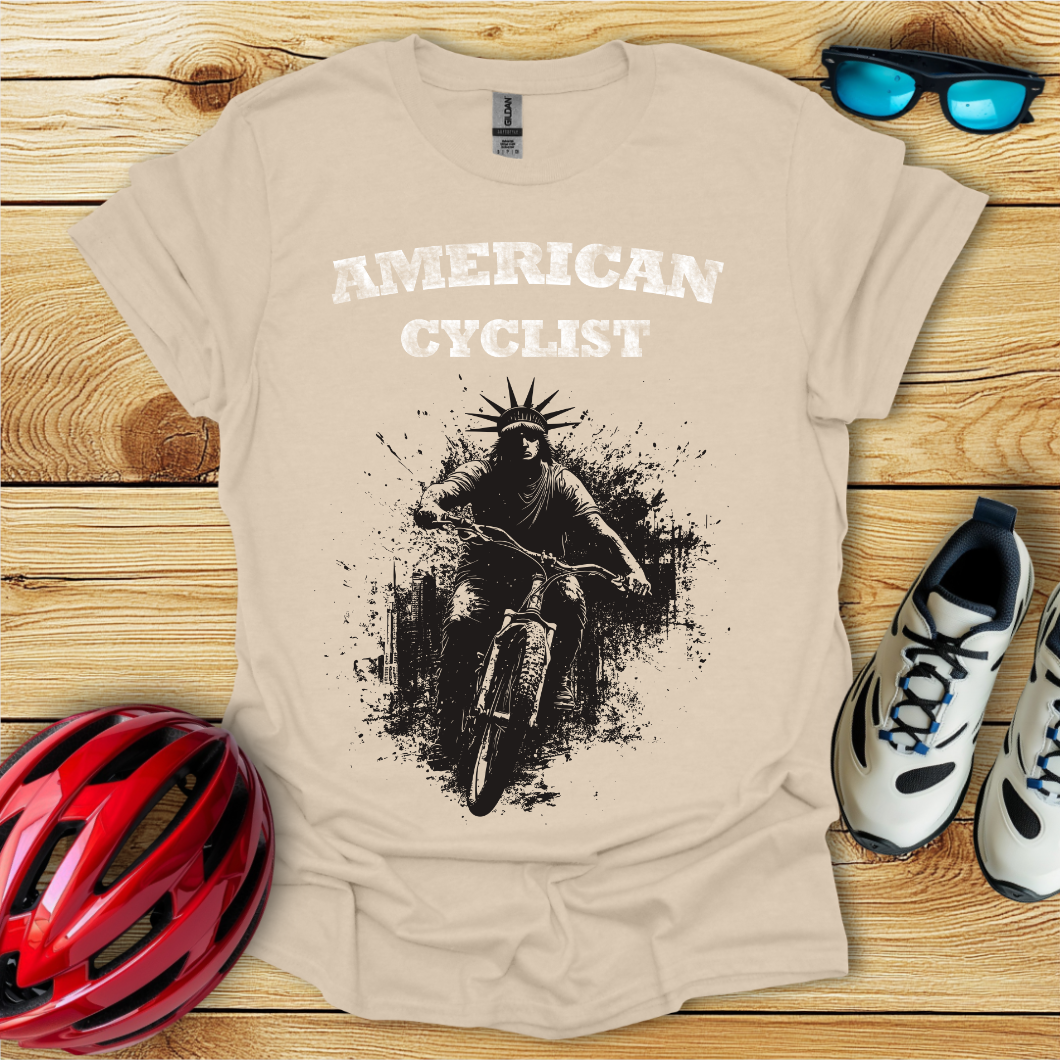 American Cyclist_Statue in The City T-Shirt