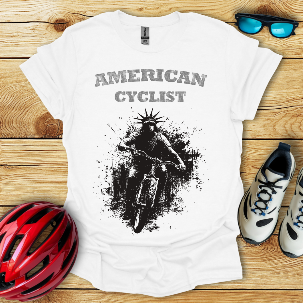 American Cyclist_Statue in The City T-Shirt