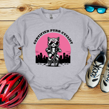 Certified Purr Cyclist Sweatshirt