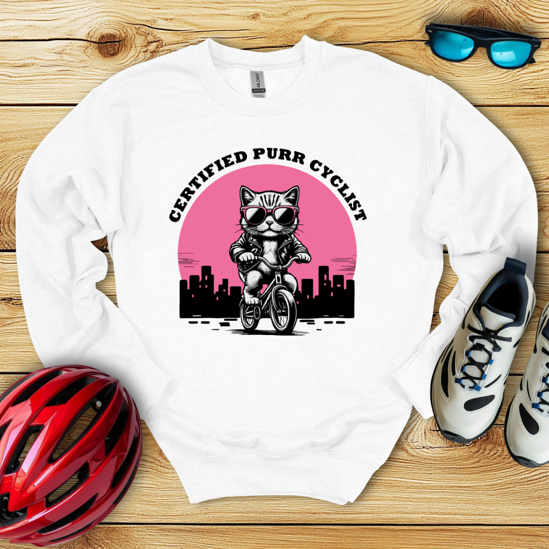 Certified Purr Cyclist Sweatshirt