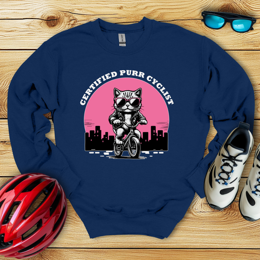 Certified Purr Cyclist Sweatshirt