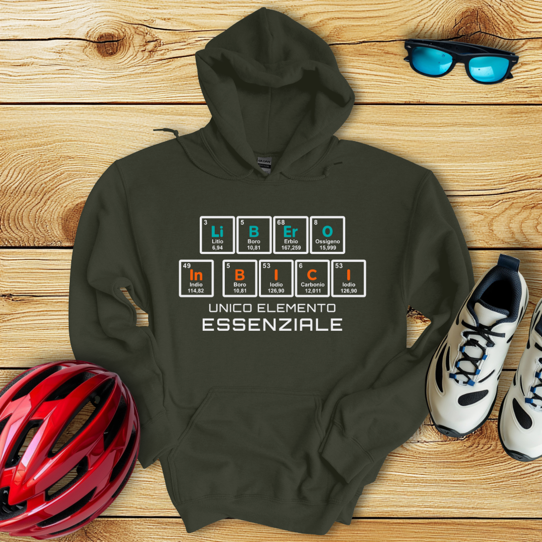 Libero In Bici Unico Elemento Essenziale Hoodie