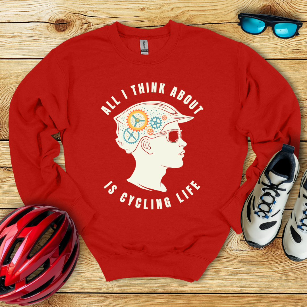All I Think About Is Cycling Life Colorata Sweatshirt
