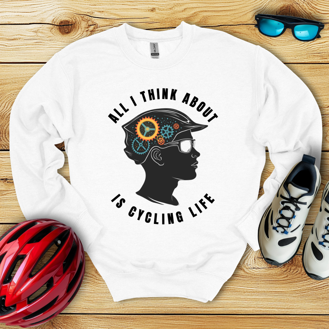 All I Think About Is Cycling Life Colorata Sweatshirt