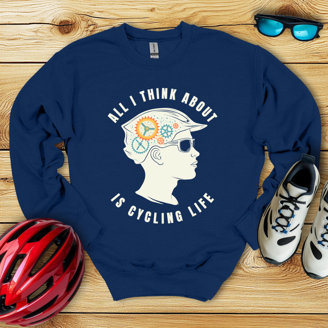 All I Think About Is Cycling Life Colorata Sweatshirt