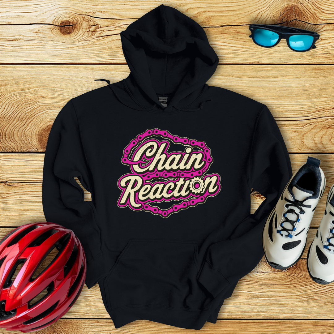 Chain Reaction Fucsia Hoodie