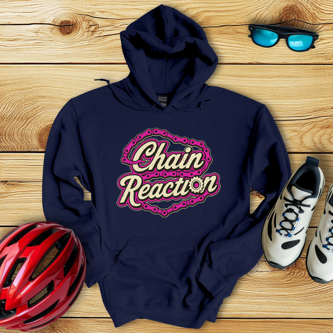 Chain Reaction Fucsia Hoodie
