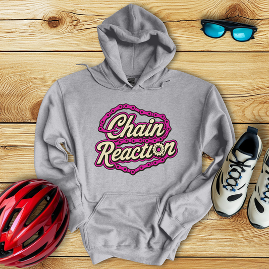 Chain Reaction Fucsia Hoodie
