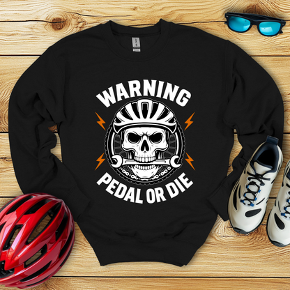 Warning Pedal Or Die Felpa